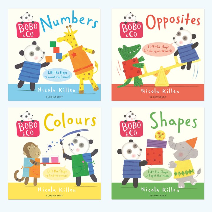 Front covers of pack of board books