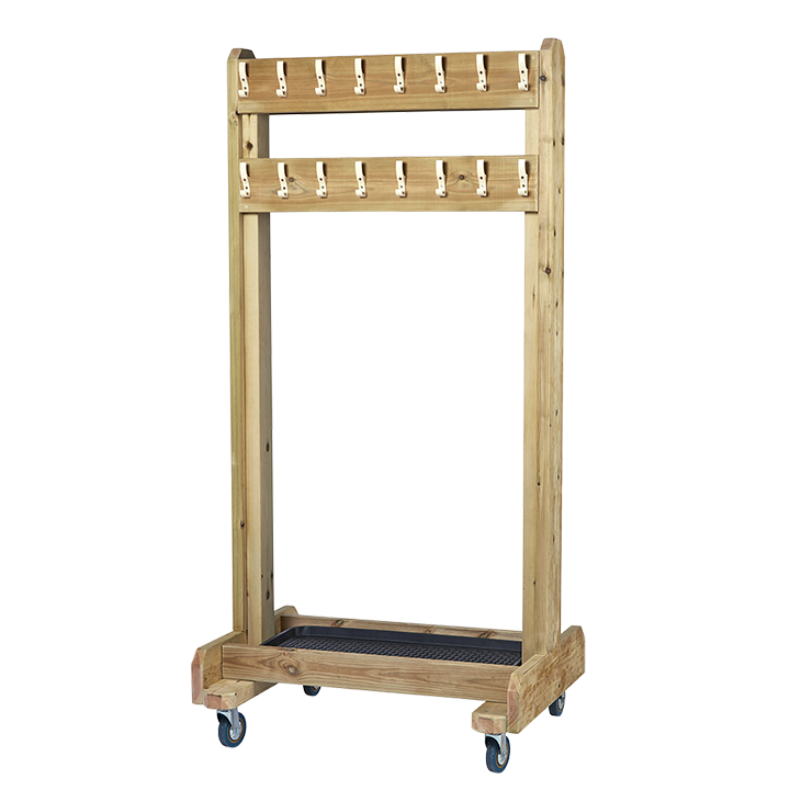 Wooden mobile suit hankering rack