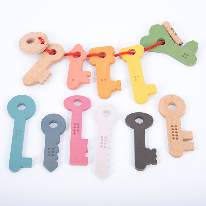 Children love to play with keys! 1 - 10 on one side and numidian dots on the other.