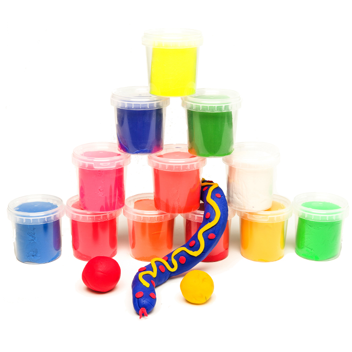 12 pots of modelling dough