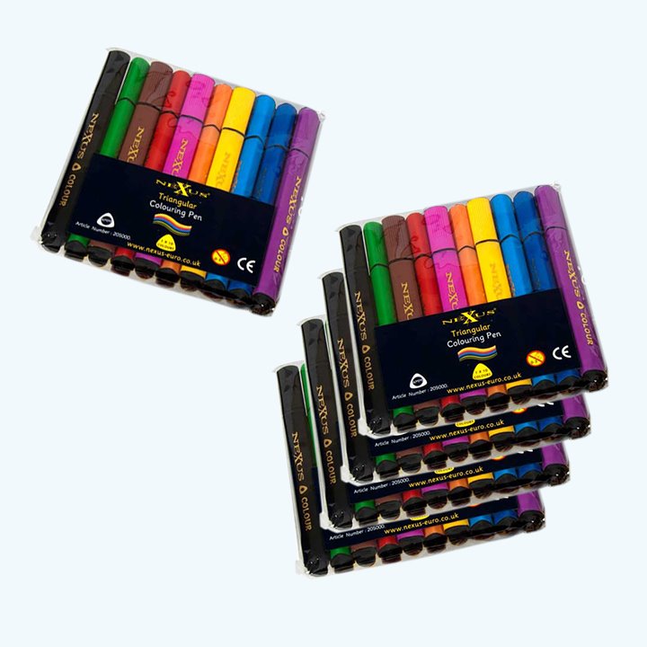 Triangular Colouring Pen Packs - Early Years Direct