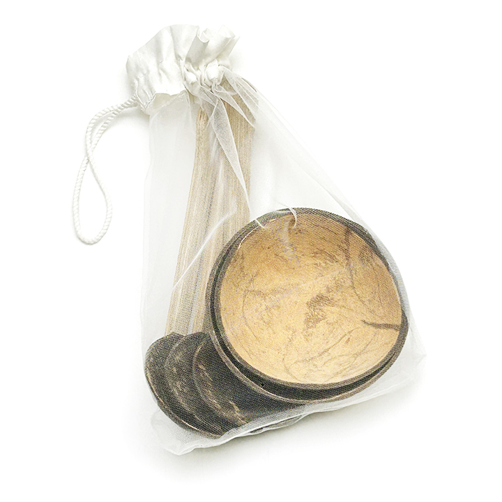 Sand play utensils in storage bag