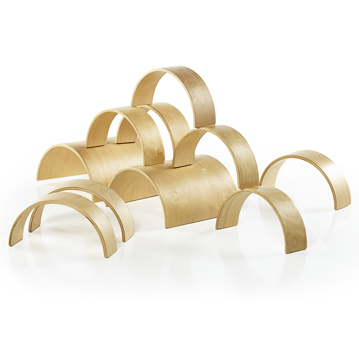 2 large tunnels and 8 arches plywood set