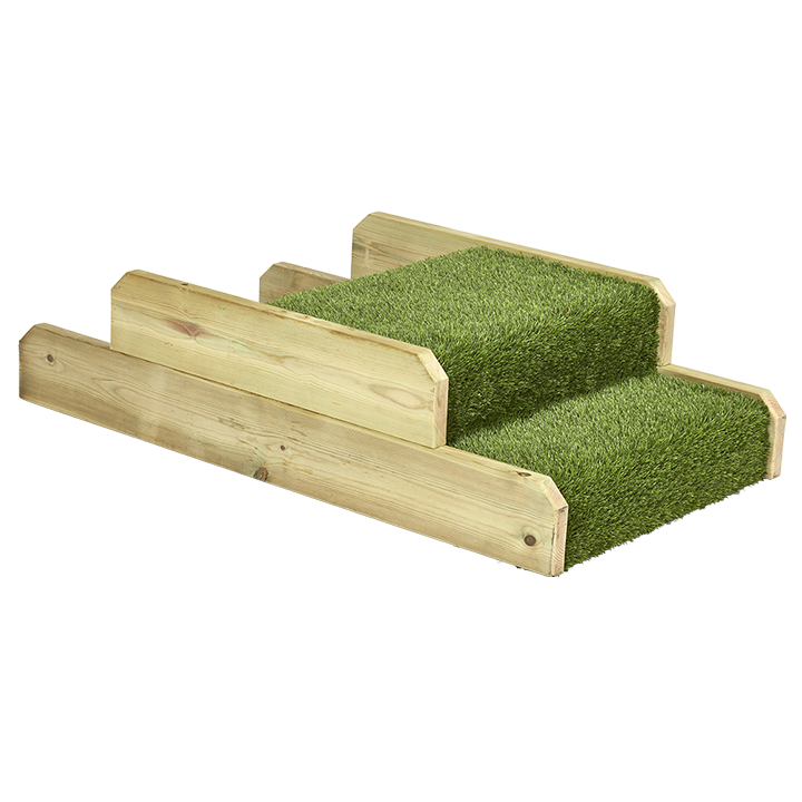 Step side with grass