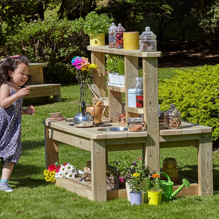 Double sided mud kitchen