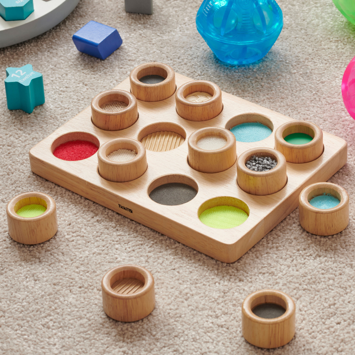 12 tactile turned hardwood counters