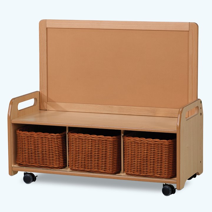 Unit with low-level basket storage