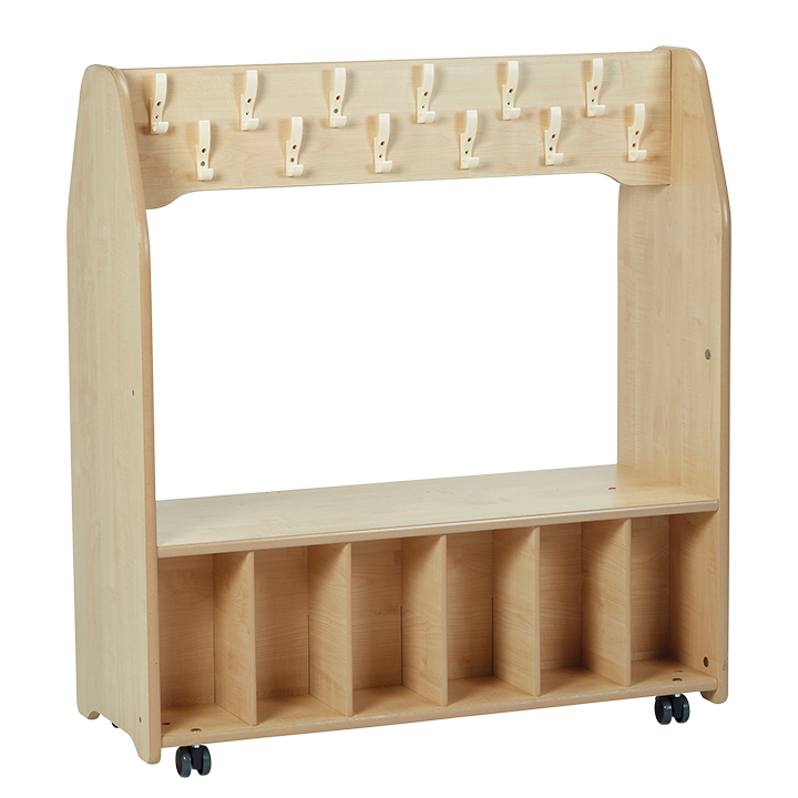 Mobile coat hook rail
