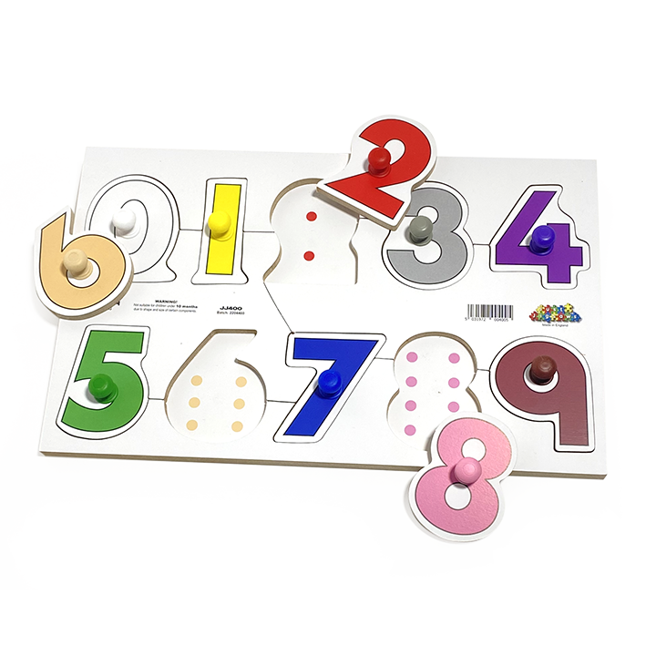 0-9 numbers pegboard