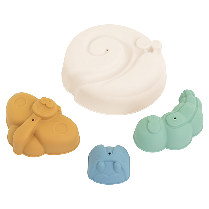 Set of four moulds for sand play