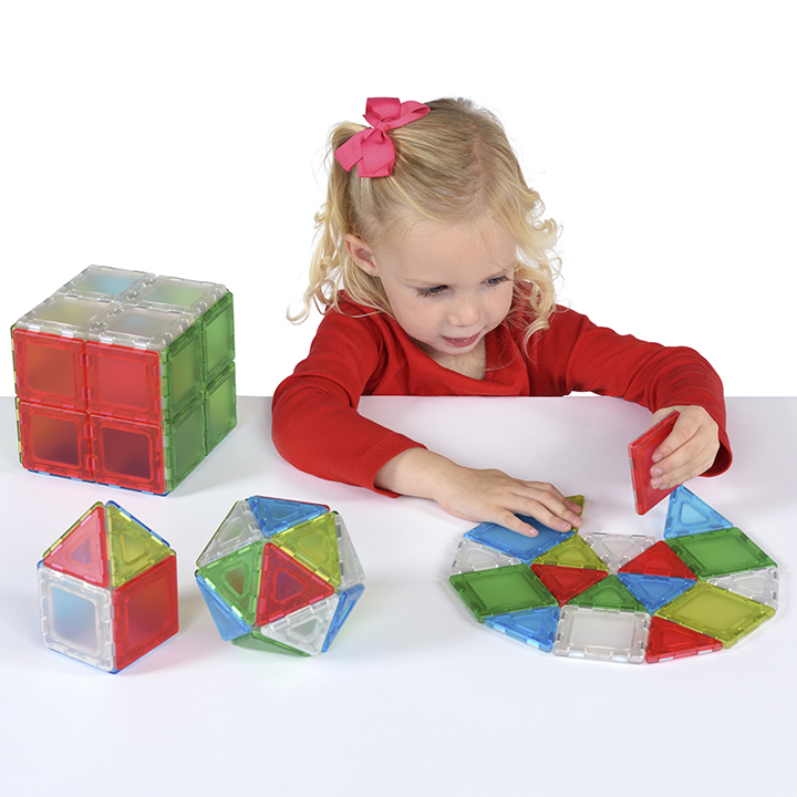 Create enclosed shapes with solid translucent polydron