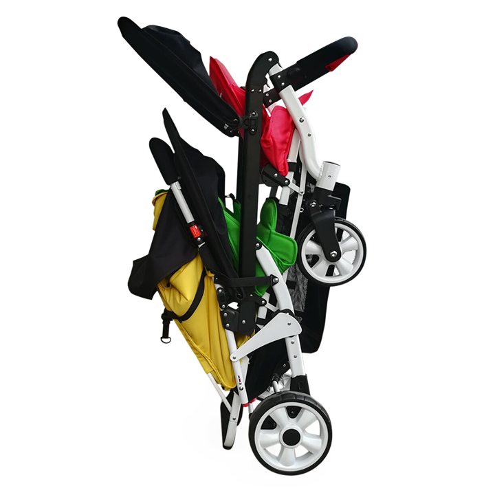 Stroller for 3 children - folded