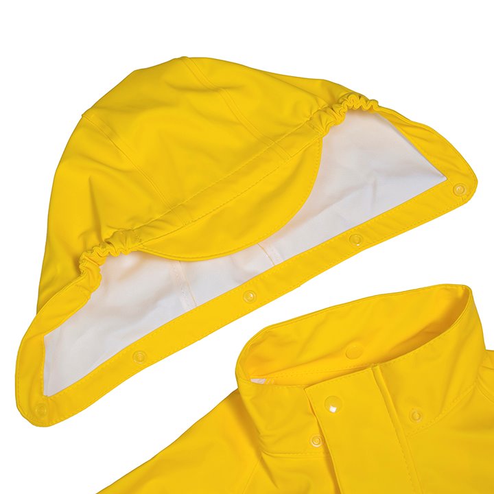 Yellow waterproof with detachable hood