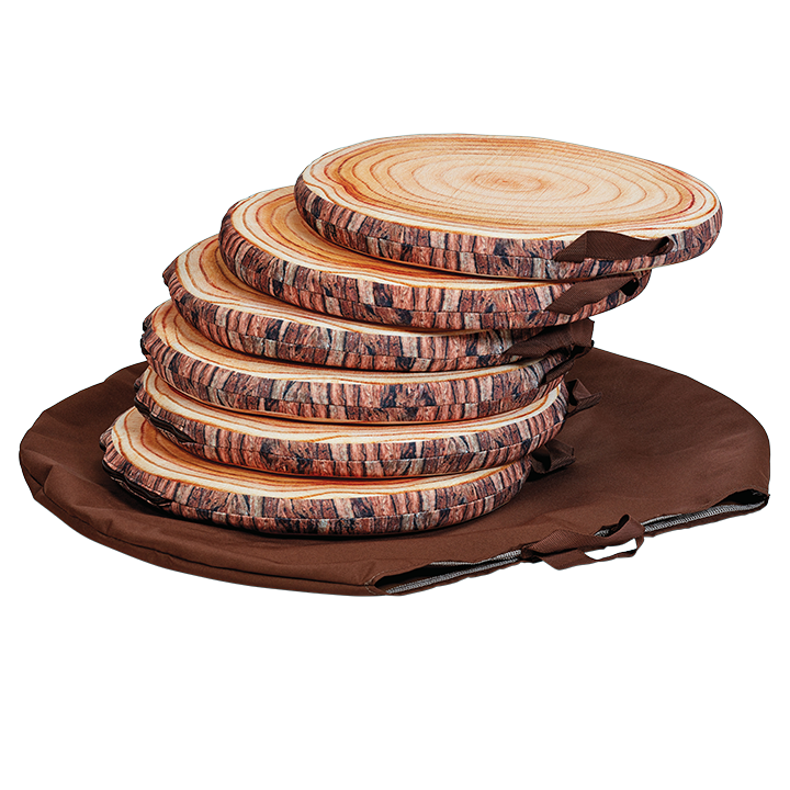 Pile of log seat pads