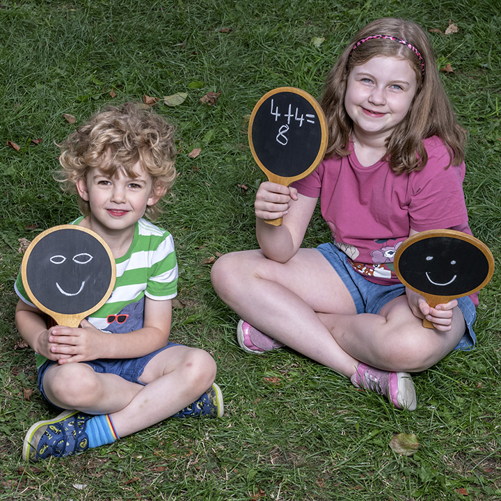 Handled boards for chalk