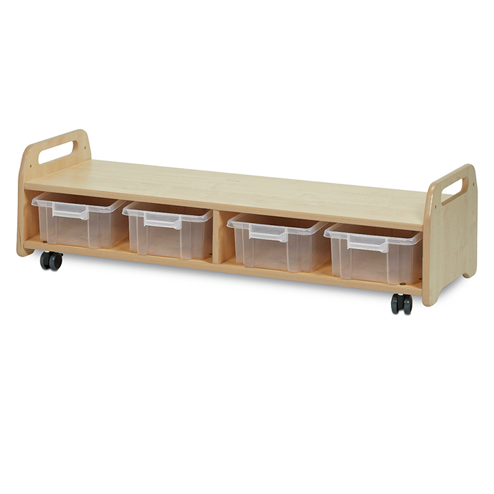 Low level wooden trolley