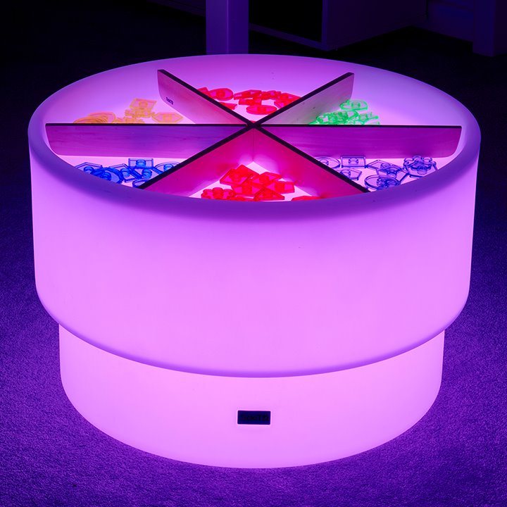 Colour changing light table