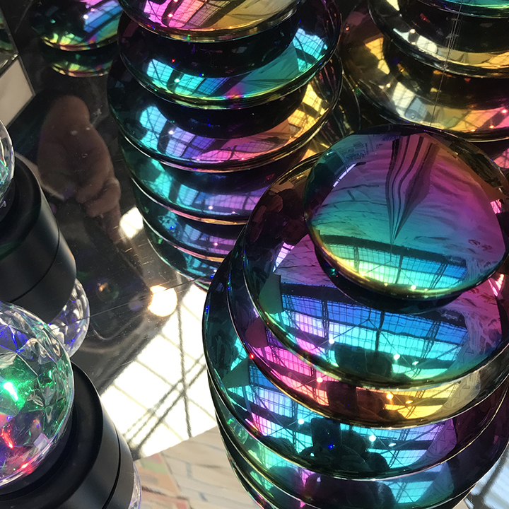 Stack of sensory colour burst buttons