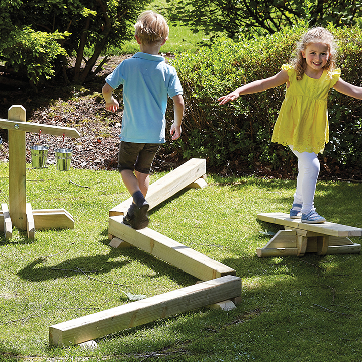 Solid Scandinavian redwood balance beam