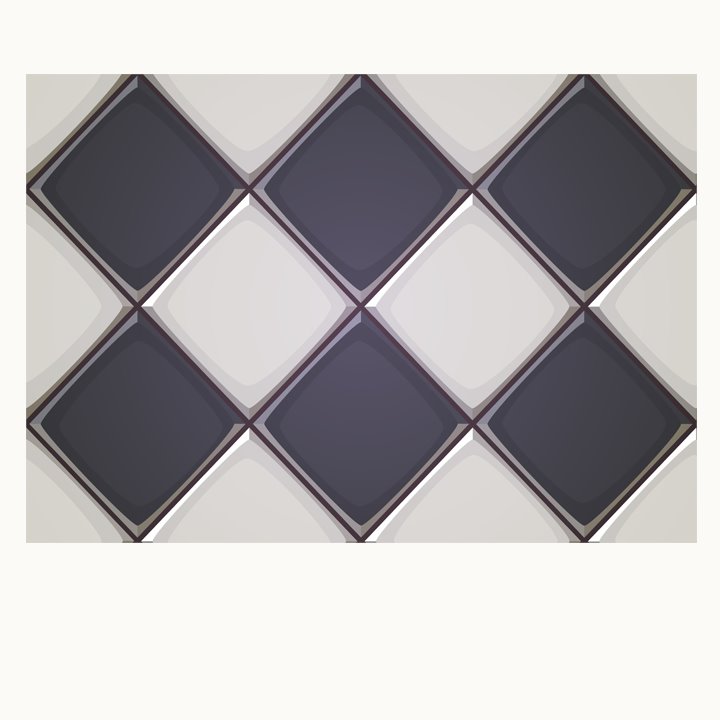 Black and white ceramic tile texture mat