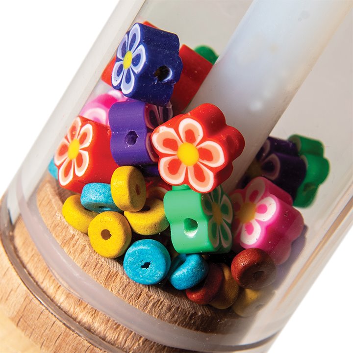 Close up of flower beads