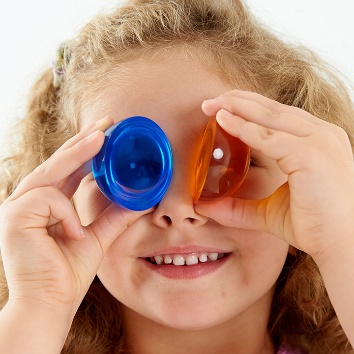 Set of 8 see-through half spheres