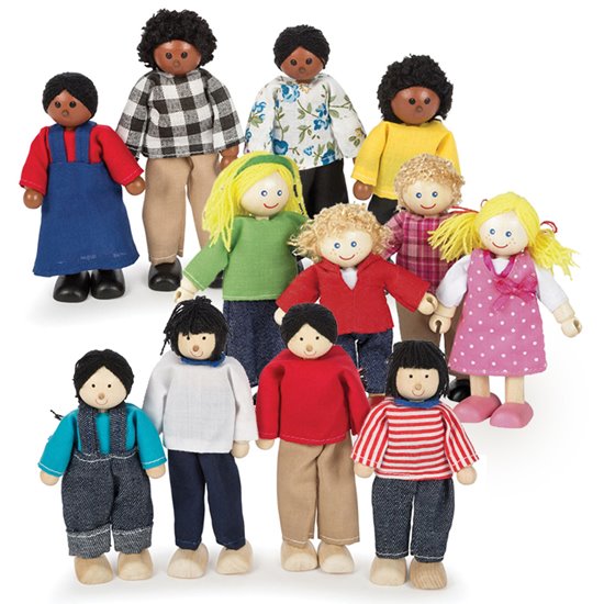 Set of 12 small dolls