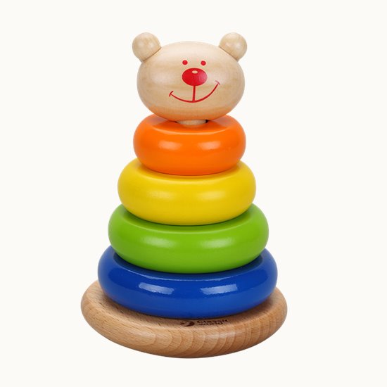 Stacked coloured ring tower