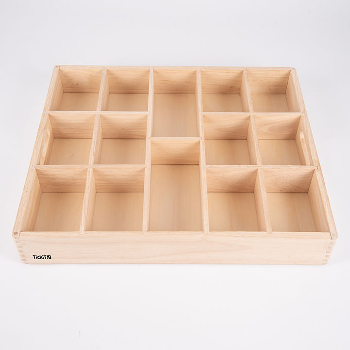Wooden Tinker Tray 14 compartments Early Years Direct
