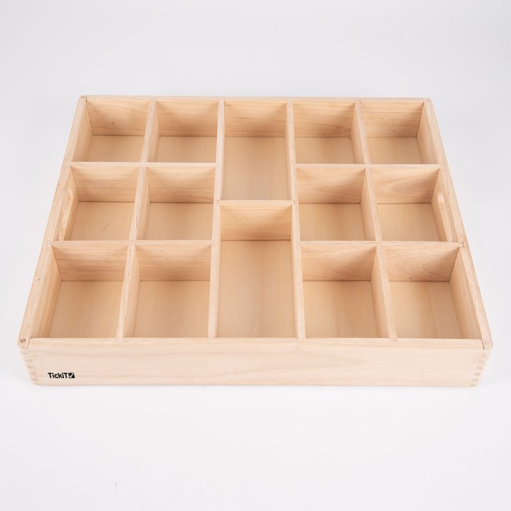 Divided tray used for sorting and display