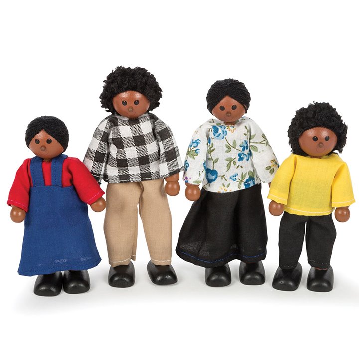 Family of black dolls