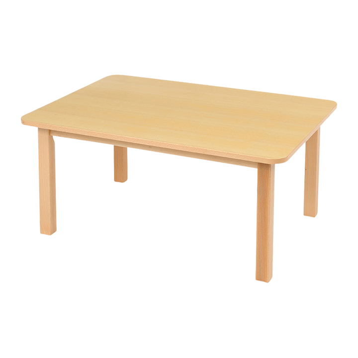 Small rectangular beech veneer table