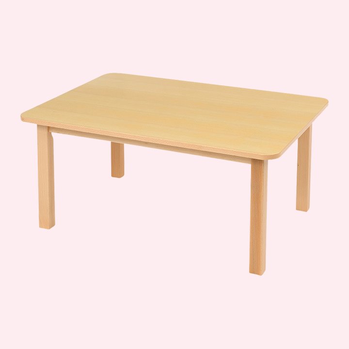 Small rectangular beech veneer table