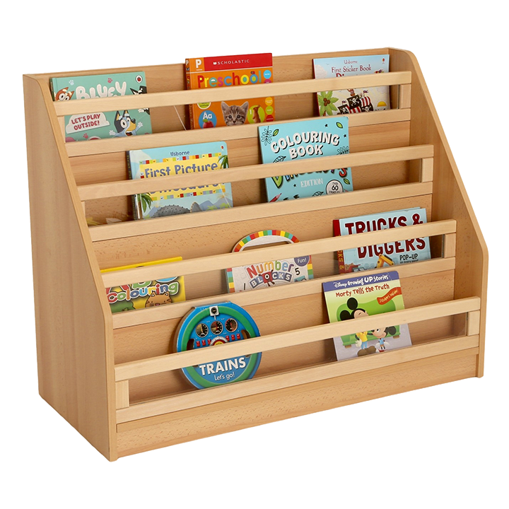 Unit with clear deep pockets for book