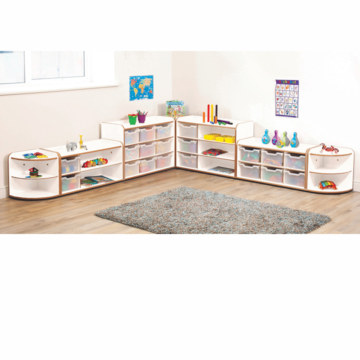 White low clearance storage unit