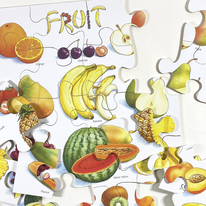 Fruit puzzle pieces