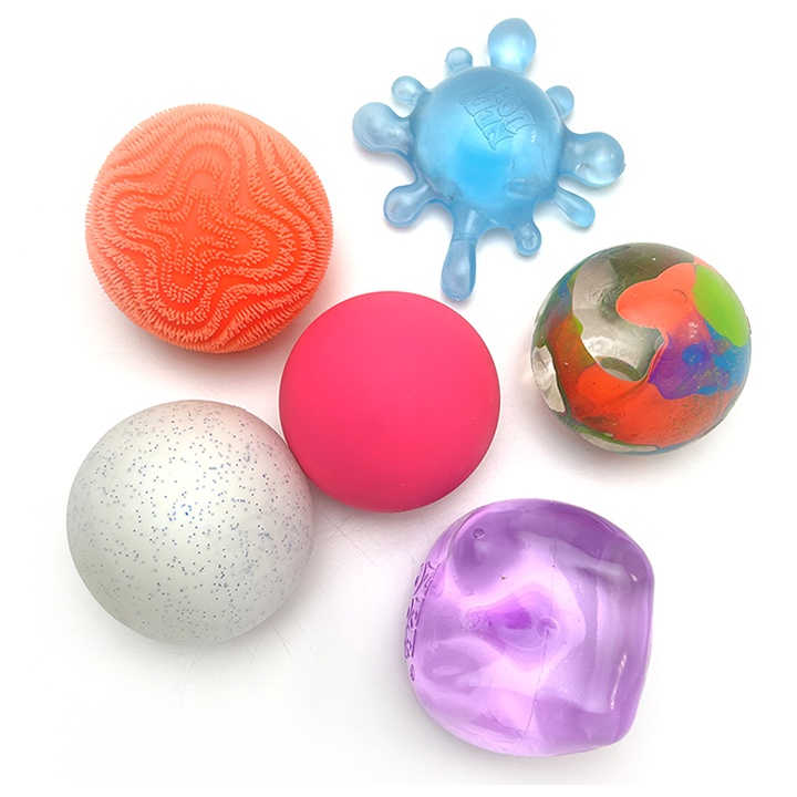 Set of six fidget toys