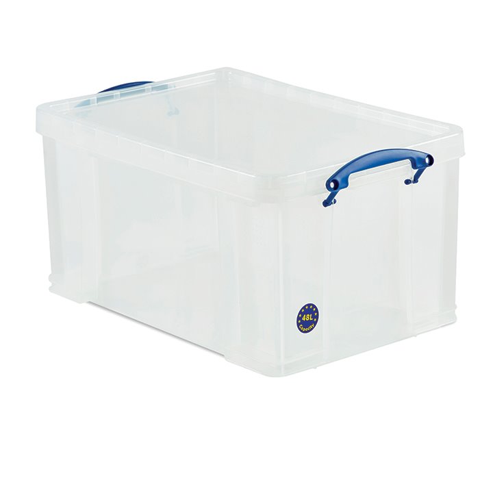 Plastic box with handles