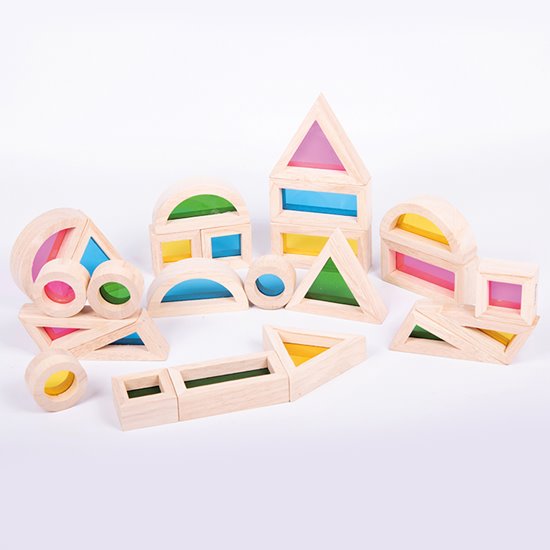 24 Rainbow Blocks for sorting, matching, and construction