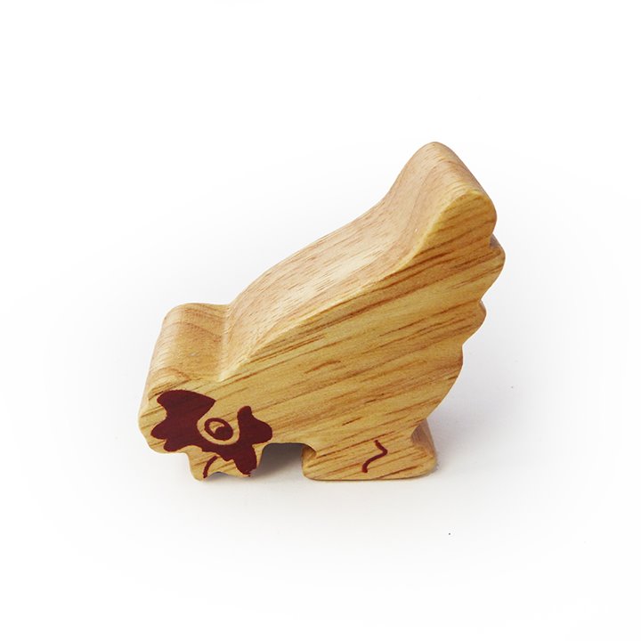 Chunky wooden chicken
