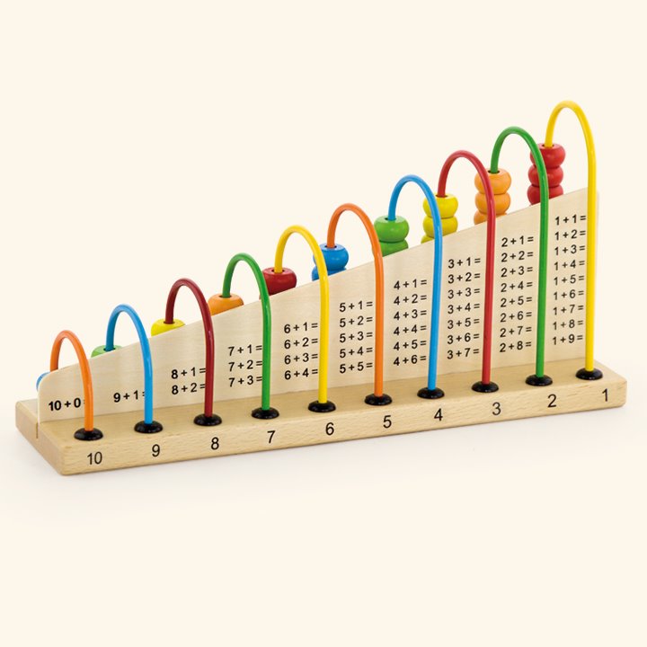 Wooden number abacus