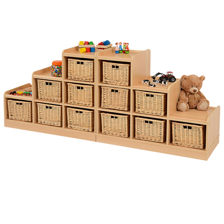 Two units with baskets