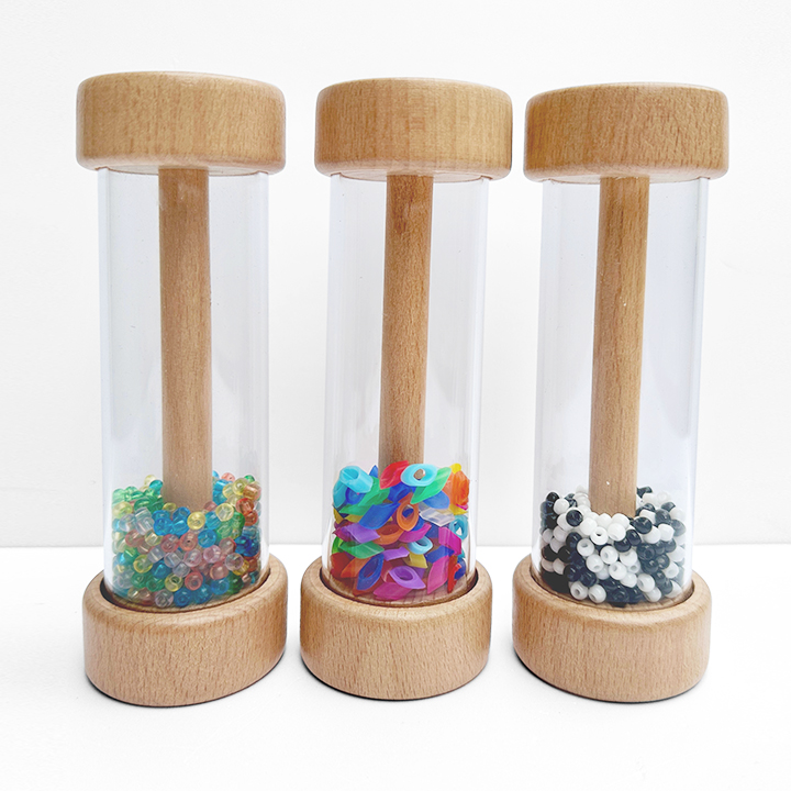 Set of three roller rattles