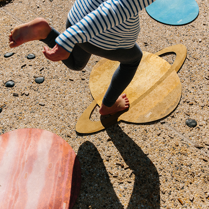 Mats to use outdoors to learn about space