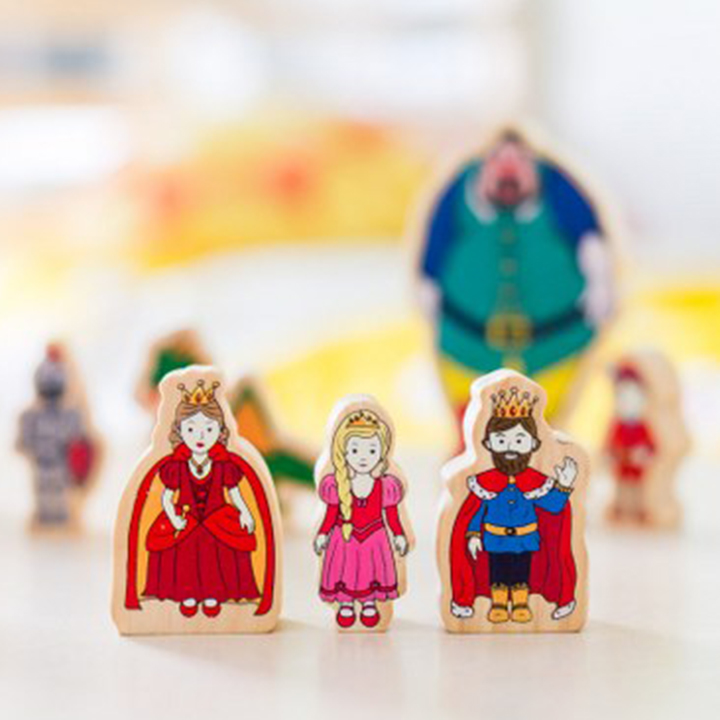 12 wooden fantasy figures