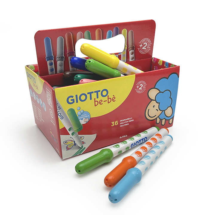 Box of 36 fibre tip colouring pens