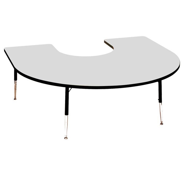 Grey horseshoe table