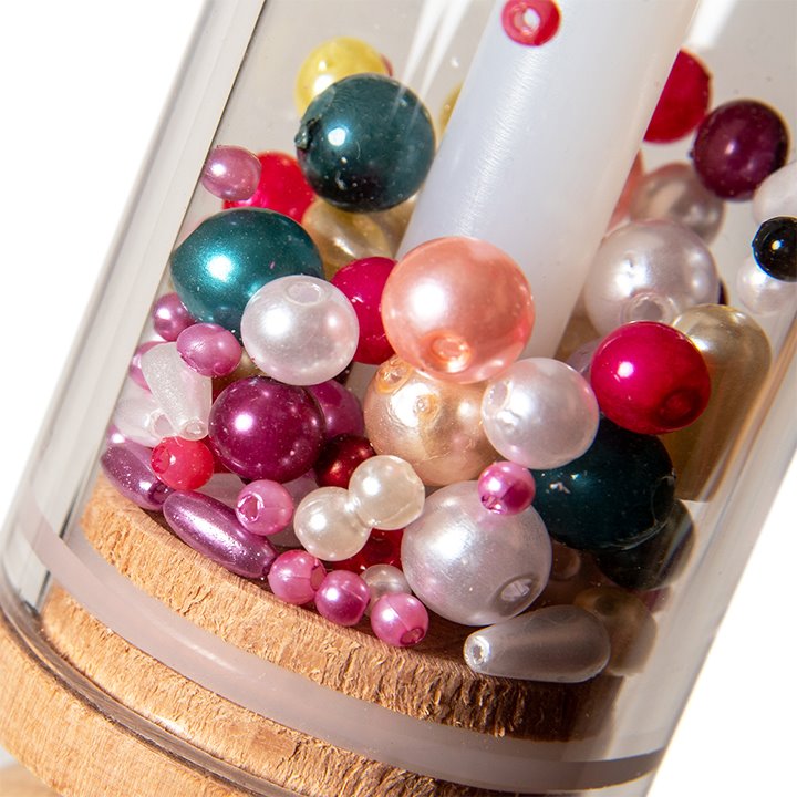 Close up of pearl beads