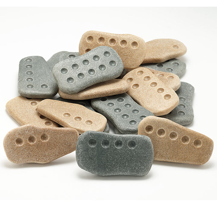 Counting tactile stone set