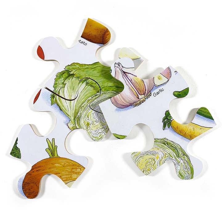 Vegetables puzzles pieces